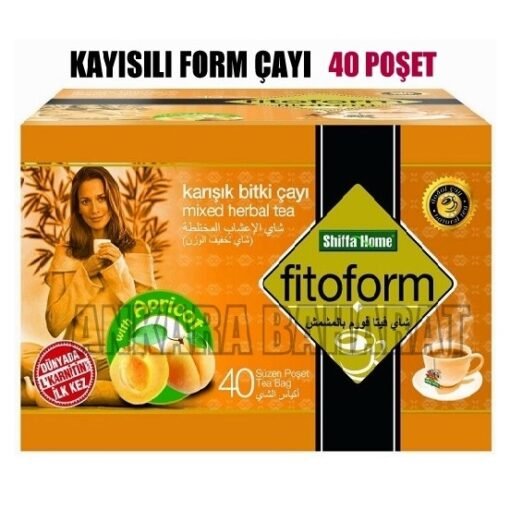 Kayısılı Bitki Çayı - 40 Süzen Poşet - Shiffa Home - Fitoform - Aksu Vital - Kayısı Çayı