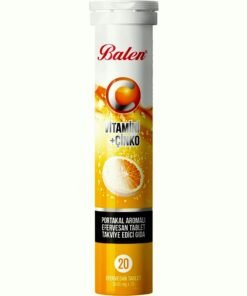C Vitamini ve Çinko İçeren Portakal Aromalı Efervesan - Balen - 20 Tablet