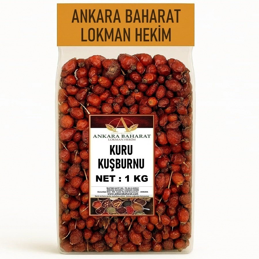 Kuşburnu Kuru Tane - 1 KG - Yeni Mahsül Doğal Kurutulmuş Kuşburnu Meyvesi