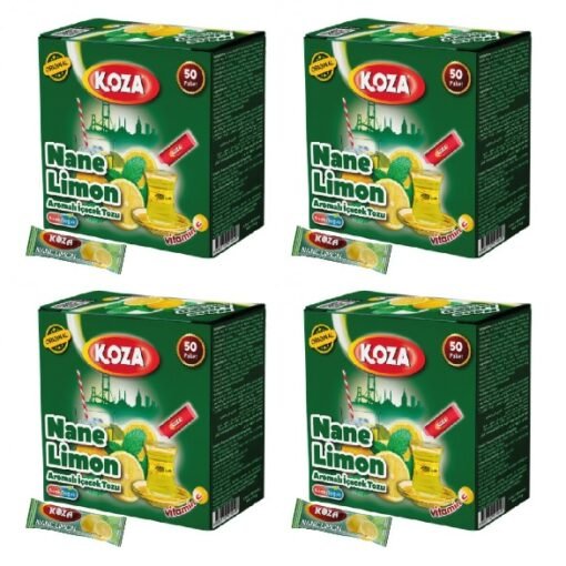 4 Adet Koza Nane Limon Aromalı Tek İçimlik Toz İçecek – 200 Adet