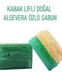 Doğal Kabak Lifli Aloe Vera Özlü Sabun - Naturix - 130 Gram