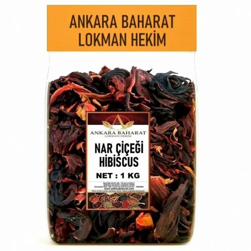 Hibisküs - 1 KG - Nar Çiçeği Çayı - Bamya Çiçeği - Mekke Gülü Bitkisi - Hibiscus