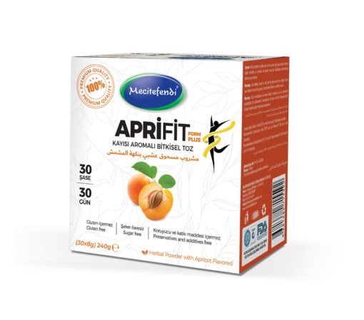 Aprifit Kayısı Aromalı Bitkisel Toz Çay - 30 Şase - Mecitefendi