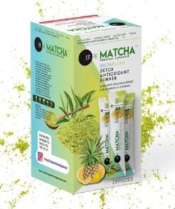 Matcha Ananaslı Detox Çayı - Matcha Tozu – Premium Japanese Bromelain Limon Aromalı Toz Maça Çayı – 20 Şase