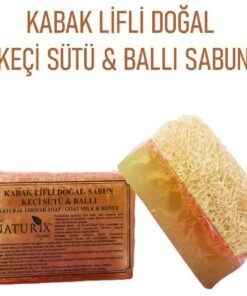 Doğal Kabak Lifli Keçi Sütü ve Ballı Sabun - Naturix - 130 Gram