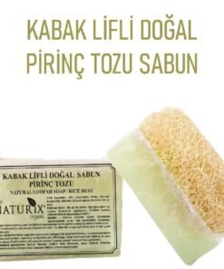 Doğal Kabak Lifli Pirinç Tozu Sabunu - Naturix - 130 Gram