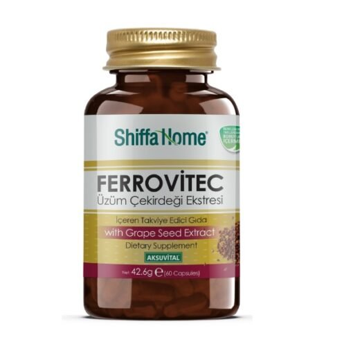 Ferrovitec Üzüm Çekirdeği Ekstresi Kapsülü - Shiffa Home - 60 Kapsül - Aksu Vital