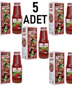 5 Adet Gilaburu Suyu Nektarı - Kayseri Pazarı - 1 LT