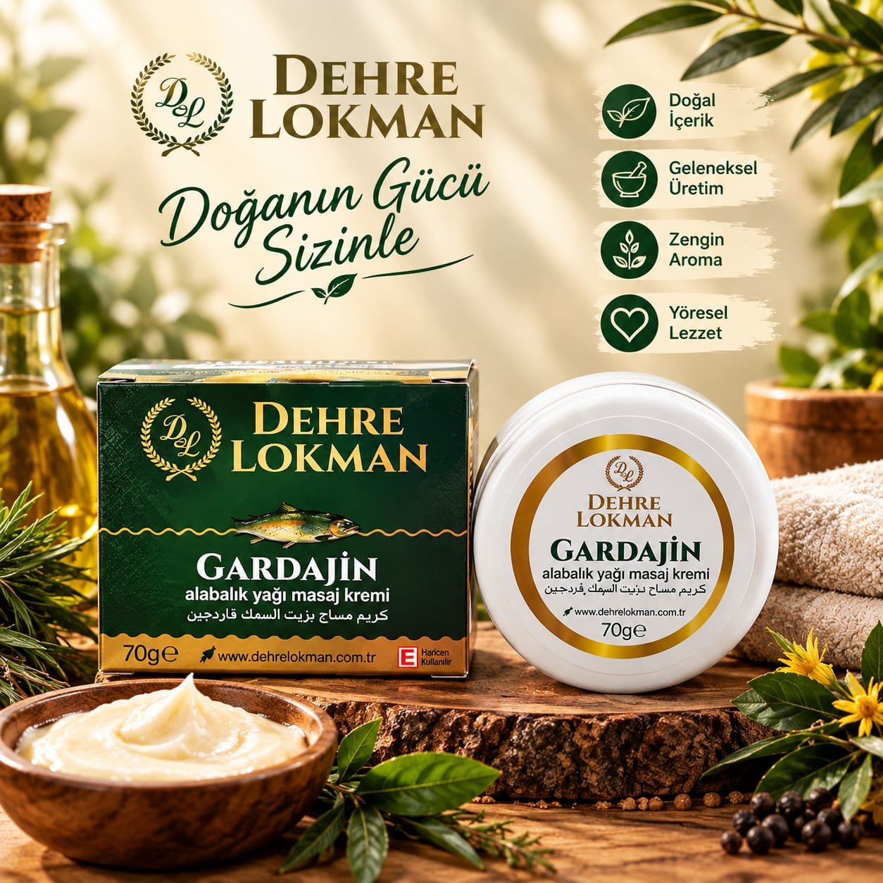 Gardajin - Alabalık Yağlı Masaj Kremi - 70 Gram - Dehre Lokman